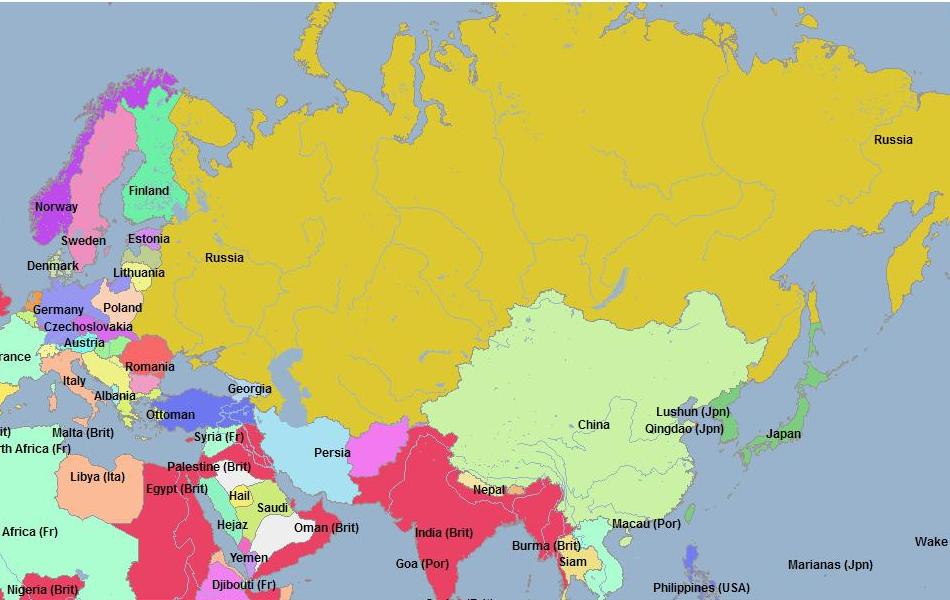 Карта России 1921 года